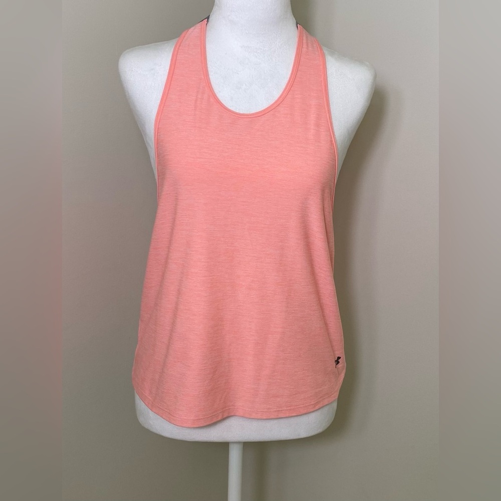Under Armour Womens Racerback Athletic Tank Top Pink Size Extra Small